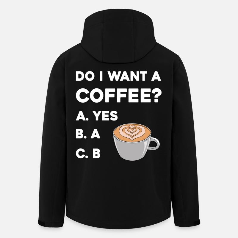 Kaffeefrage Latteherz - Recycelte Männer Softshell-Jacke von Stanley/Stella - Schwarz