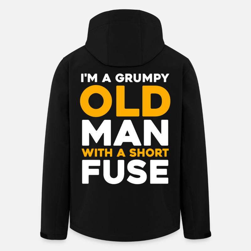Grumpy Old Man with a Short Fuse - Men’s Recycled Softshell Jacket by Stanley/Stella - black