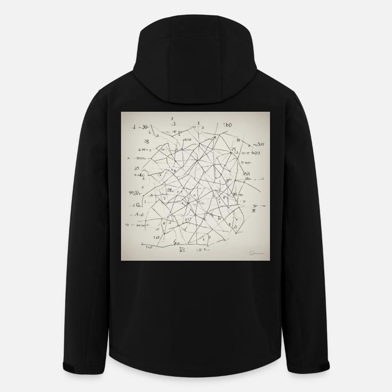 Abstract Neural Network - Men’s Recycled Softshell Jacket by Stanley/Stella - black