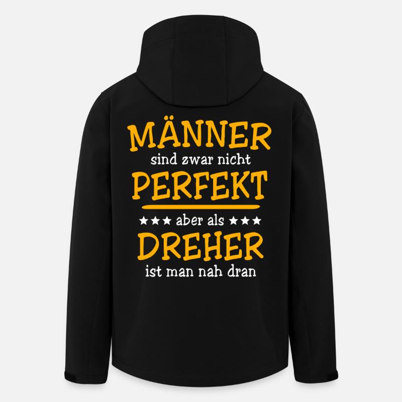 Dreher Sprüche - Recycelte Männer Softshell-Jacke von Stanley/Stella - Schwarz