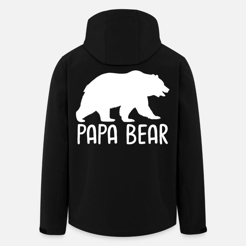 Papa Bear - Recycelte Männer Softshell-Jacke von Stanley/Stella - Schwarz