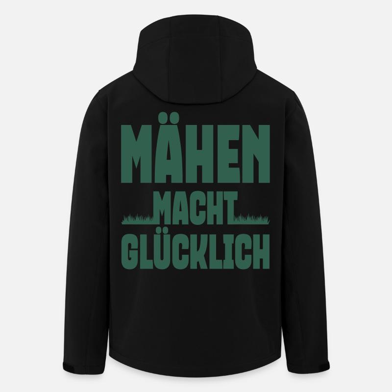 Mähen macht glücklich - Recycelte Männer Softshell-Jacke von Stanley/Stella - Schwarz
