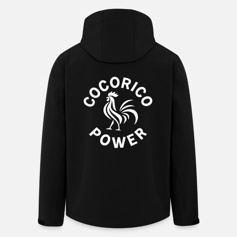 Cocorico Power - Veste softshell homme en polyester recyclé Stanley/Stella - noir
