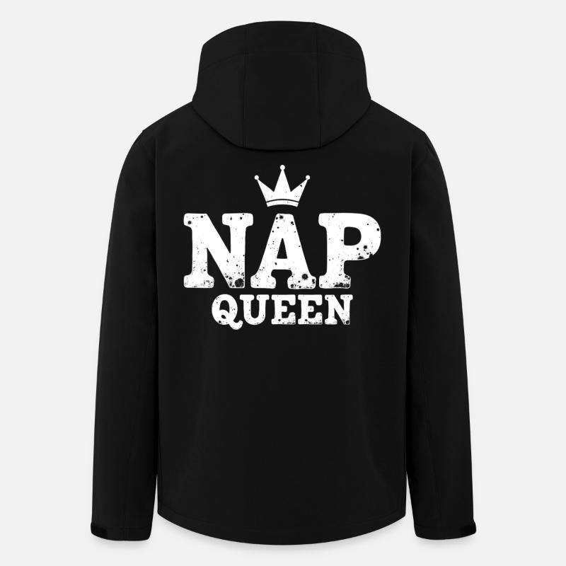 Nap Queen Spruch für Langschläfer - Recycelte Männer Softshell-Jacke von Stanley/Stella - Schwarz