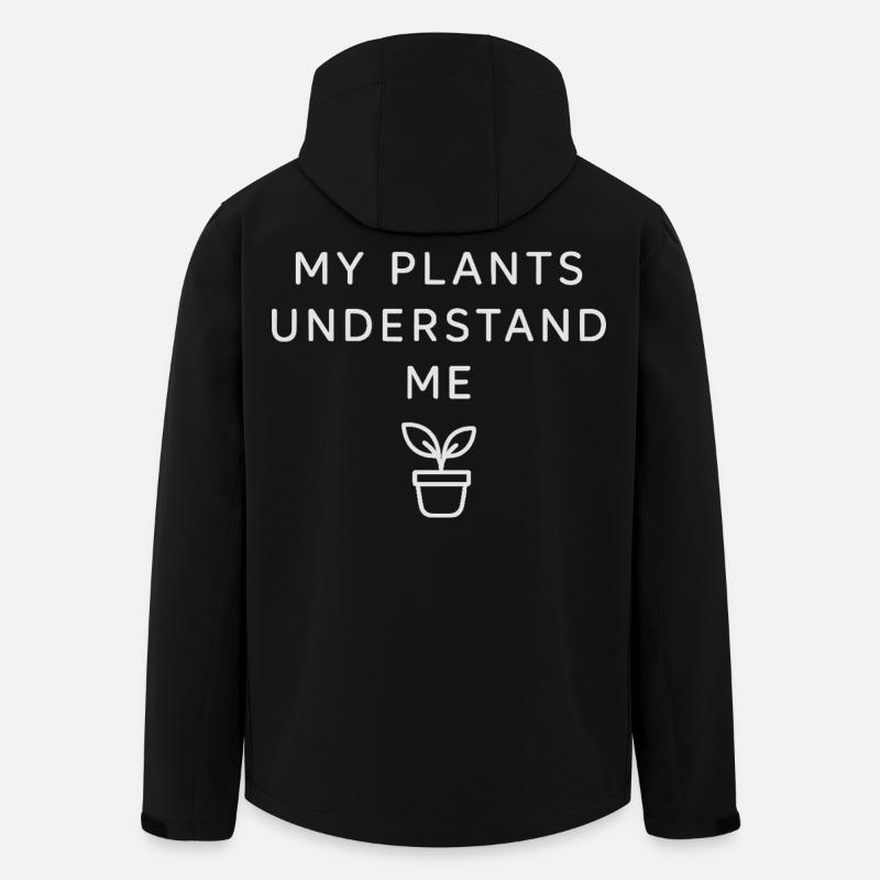Mes plantes me comprennent - Veste softshell homme en polyester recyclé Stanley/Stella - noir