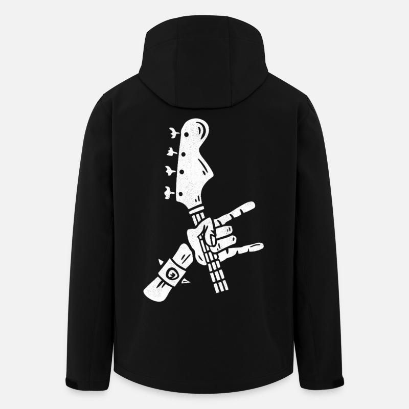 Guitariste Guitariste Hommes Garçons Guitare - Veste softshell homme en polyester recyclé Stanley/Stella - noir