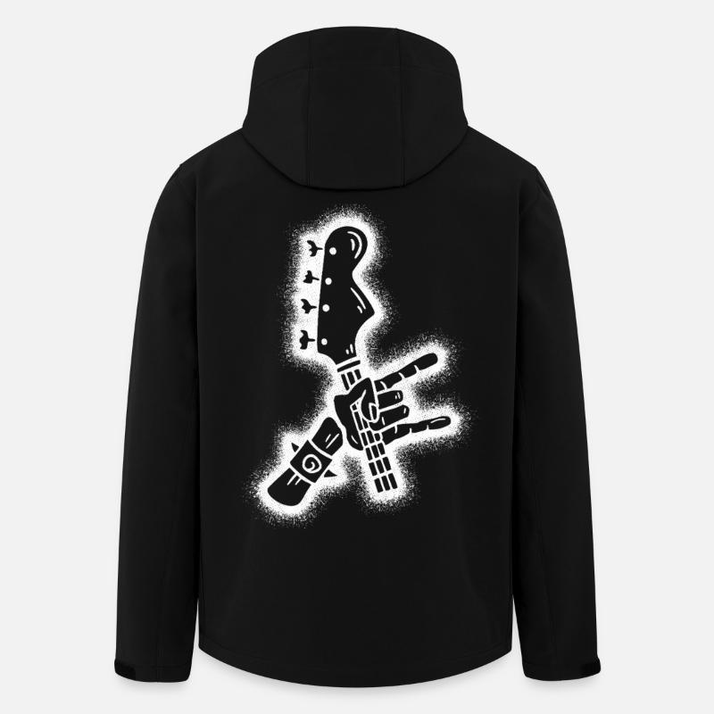 Guitariste Guitariste Garçons Guitare Hommes - Veste softshell homme en polyester recyclé Stanley/Stella - noir