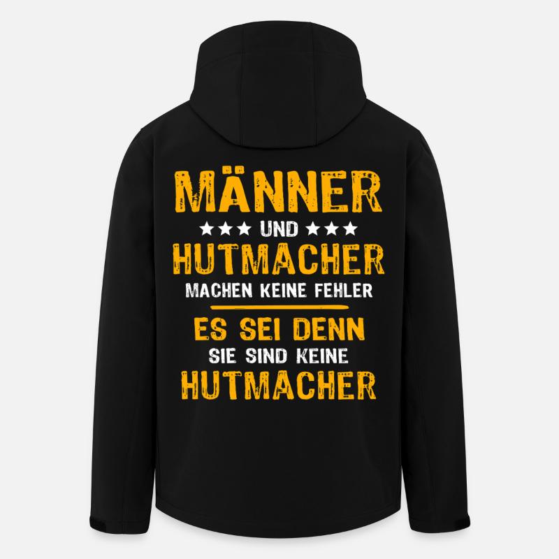 Hutmacher Spruch - Recycelte Männer Softshell-Jacke von Stanley/Stella - Schwarz
