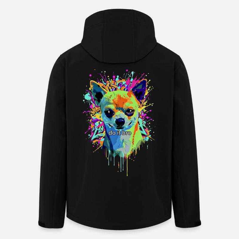 Chihuahua Graffiti Pop Art - Recycelte Männer Softshell-Jacke von Stanley/Stella - Schwarz
