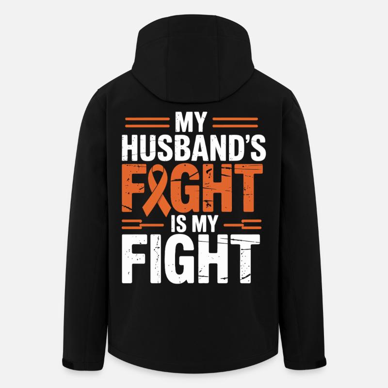 My Husband's Fight Support - Men’s Recycled Softshell Jacket by Stanley/Stella - black