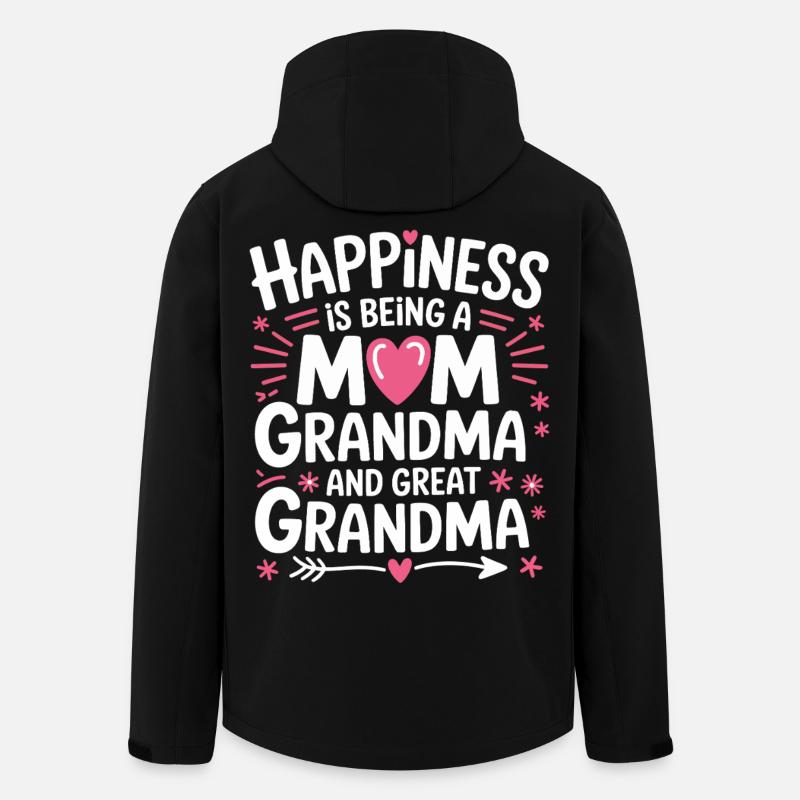 Glück: Mama, Oma und Ur-Oma - Recycelte Männer Softshell-Jacke von Stanley/Stella - Schwarz