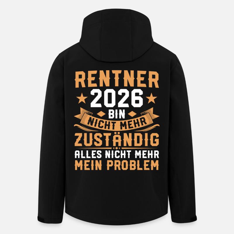 Retraite non responsable - Retraités 2026 - Veste softshell homme en polyester recyclé Stanley/Stella - noir