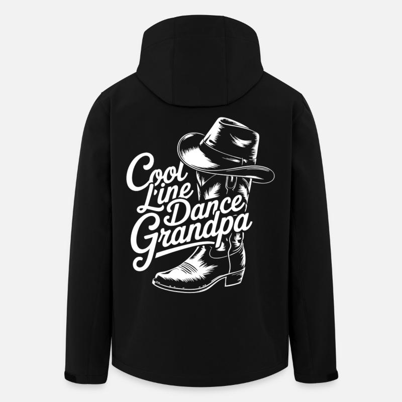 Line Dance Großvater Westernlook - Recycelte Männer Softshell-Jacke von Stanley/Stella - Schwarz