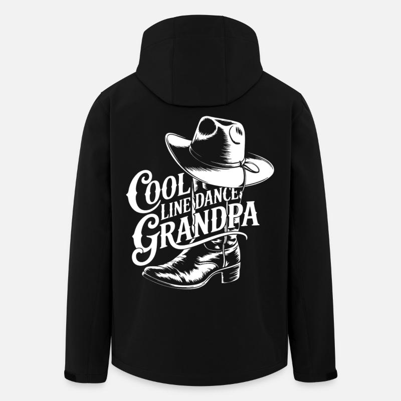 Cool Line Dance Grandpa - Recycelte Männer Softshell-Jacke von Stanley/Stella - Schwarz