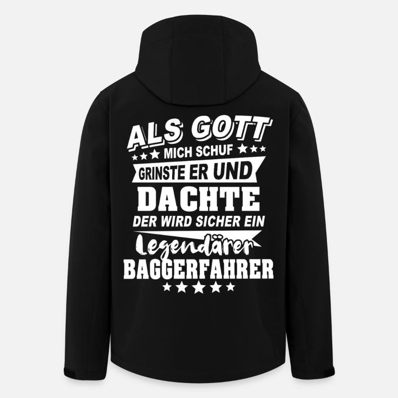 Baggerfahrer - Recycelte Männer Softshell-Jacke von Stanley/Stella - Schwarz