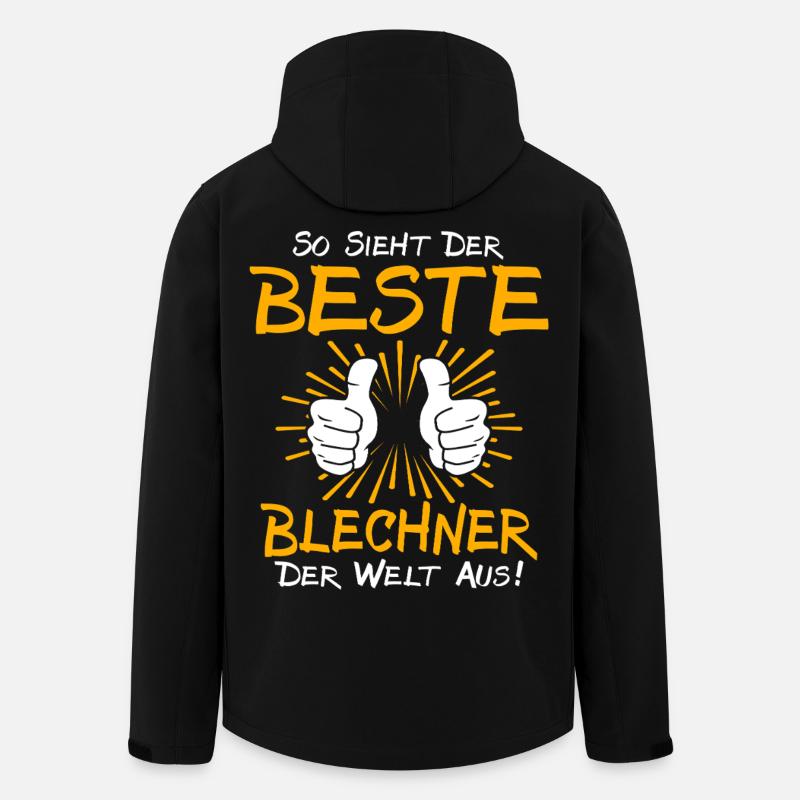 Idée de cadeau Blechner - Veste softshell homme en polyester recyclé Stanley/Stella - noir