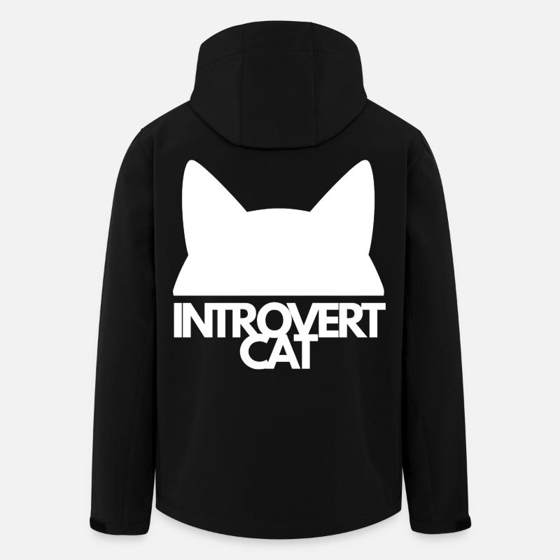 Introvertierte Katzensilhouette - Recycelte Männer Softshell-Jacke von Stanley/Stella - Schwarz