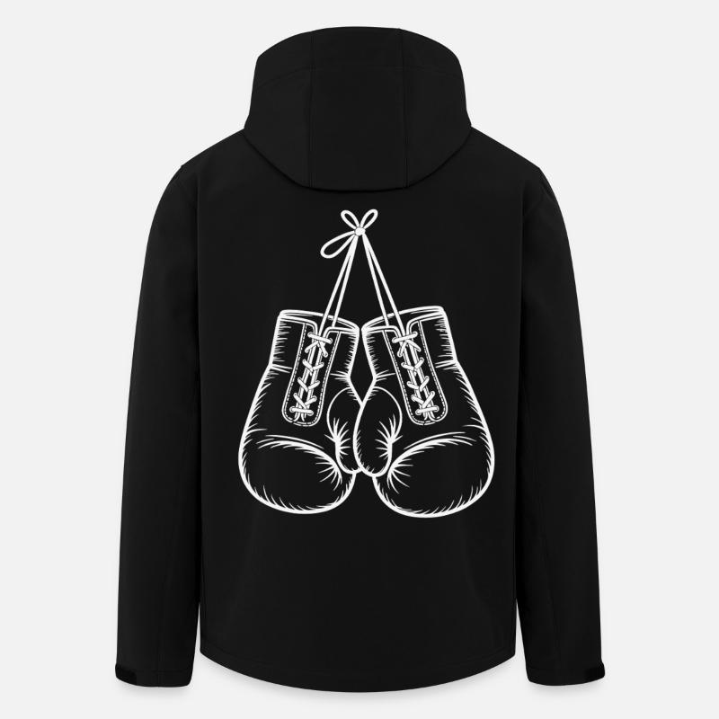 Handgemalte Boxhandschuhe Duo - Recycelte Männer Softshell-Jacke von Stanley/Stella - Schwarz