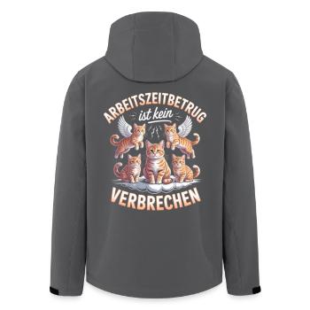 Arbeitszeitbetrug Ist Kein Verbrechen Y2K Bootleg - Recycelte Männer Softshell-Jacke von Stanley/Stella - Schwarz - Hinten - AI Model Male 185 light (185cm)