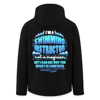 Swimming instructor - Men’s Recycled Softshell Jacket by Stanley/Stella - black - Back - AI Model Male 185 light (185cm)