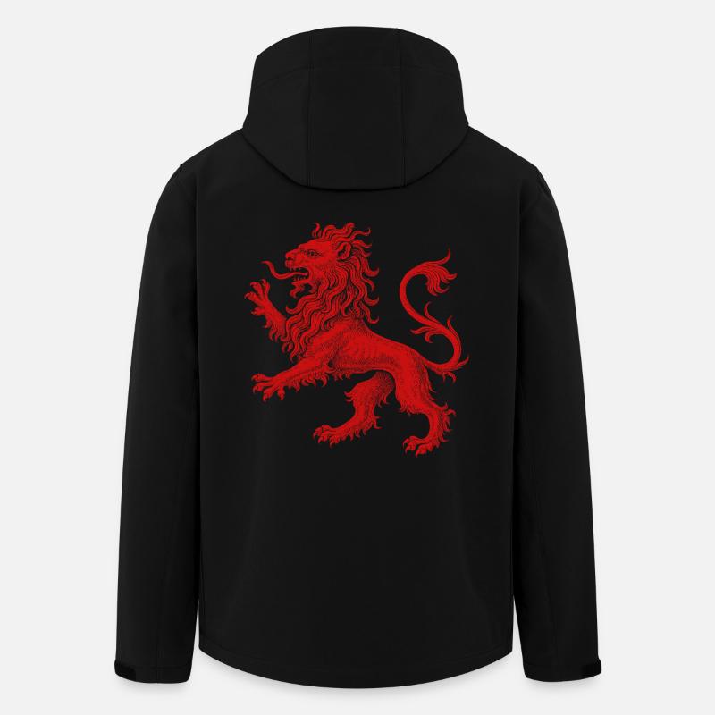 Roter Löwe - Recycelte Männer Softshell-Jacke von Stanley/Stella - Schwarz