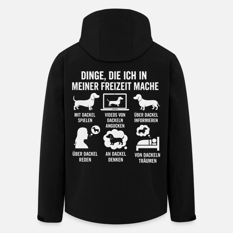 Lustiges Dackel Freizeit Hobby Sprüche - Recycelte Männer Softshell-Jacke von Stanley/Stella - Schwarz