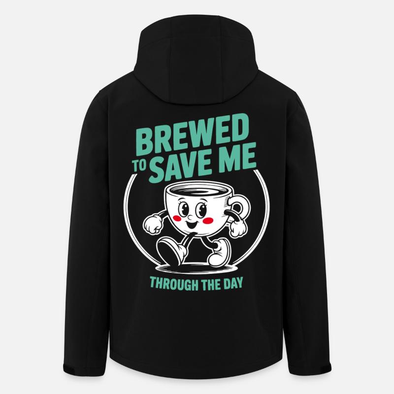 Coffee saves the day - Men’s Recycled Softshell Jacket by Stanley/Stella - black