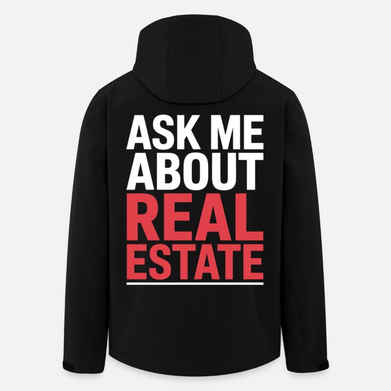 Ask Me About Real Estate - Men’s Recycled Softshell Jacket by Stanley/Stella - black
