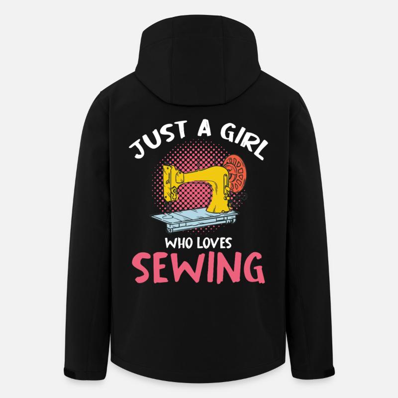 Nur ein Mädchen liebt Nähen - Recycelte Männer Softshell-Jacke von Stanley/Stella - Schwarz