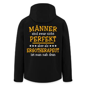 Occupational Therapist Sayings - Men’s Recycled Softshell Jacket by Stanley/Stella - black - Back - AI Model Male 185 light (185cm)