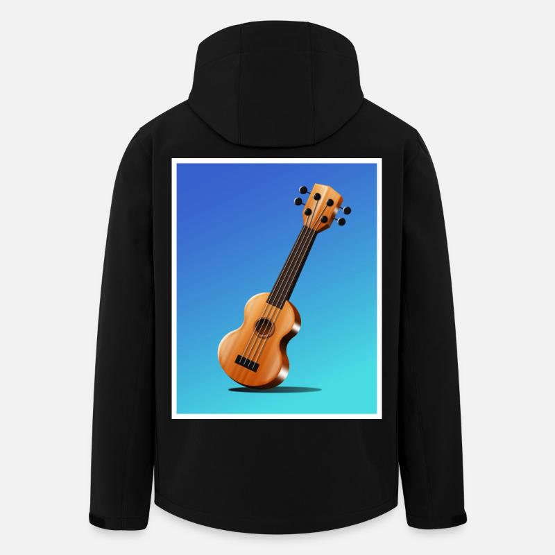 Cartoon Akustikgitarren-Poster - Recycelte Männer Softshell-Jacke von Stanley/Stella - Schwarz