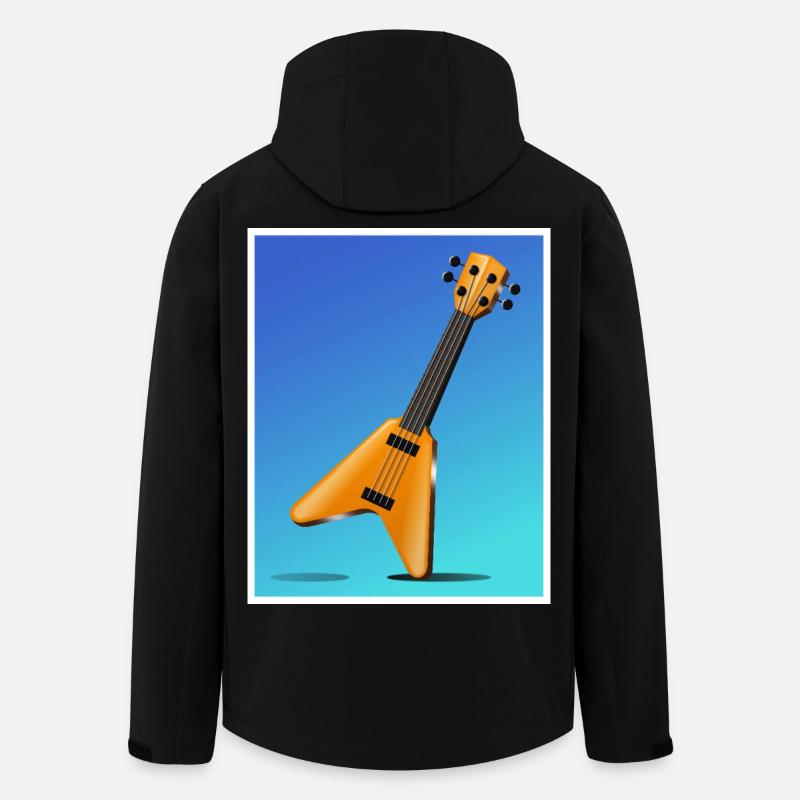 Cartoon-Gitarrenplakat-Kunst - Recycelte Männer Softshell-Jacke von Stanley/Stella - Schwarz