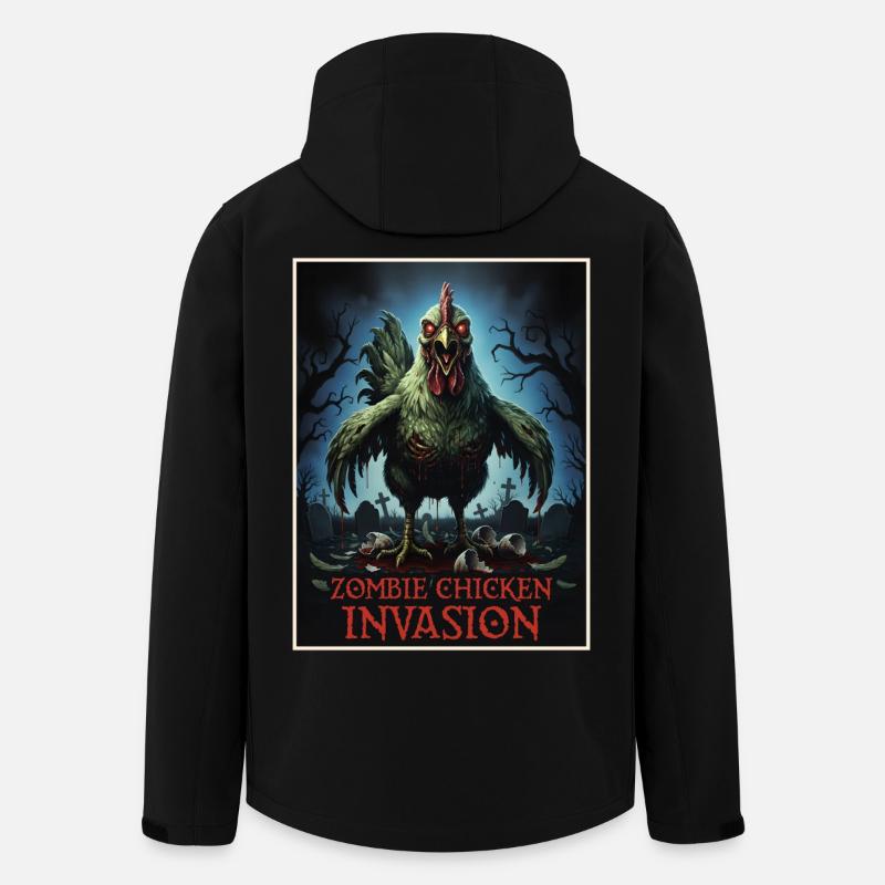 Zombie Chicken Invasion - Recycelte Männer Softshell-Jacke von Stanley/Stella - Schwarz