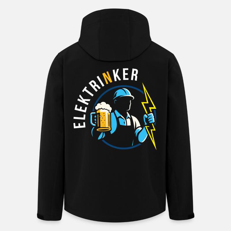 Elektrinker – Funny Electrician Saying Pun - Men’s Recycled Softshell Jacket by Stanley/Stella - black
