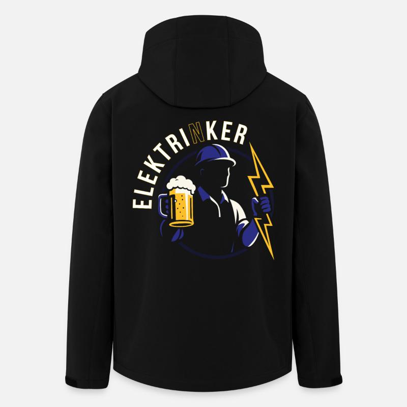 Elektrinker Electrician Funny Pun Gift - Men’s Recycled Softshell Jacket by Stanley/Stella - black