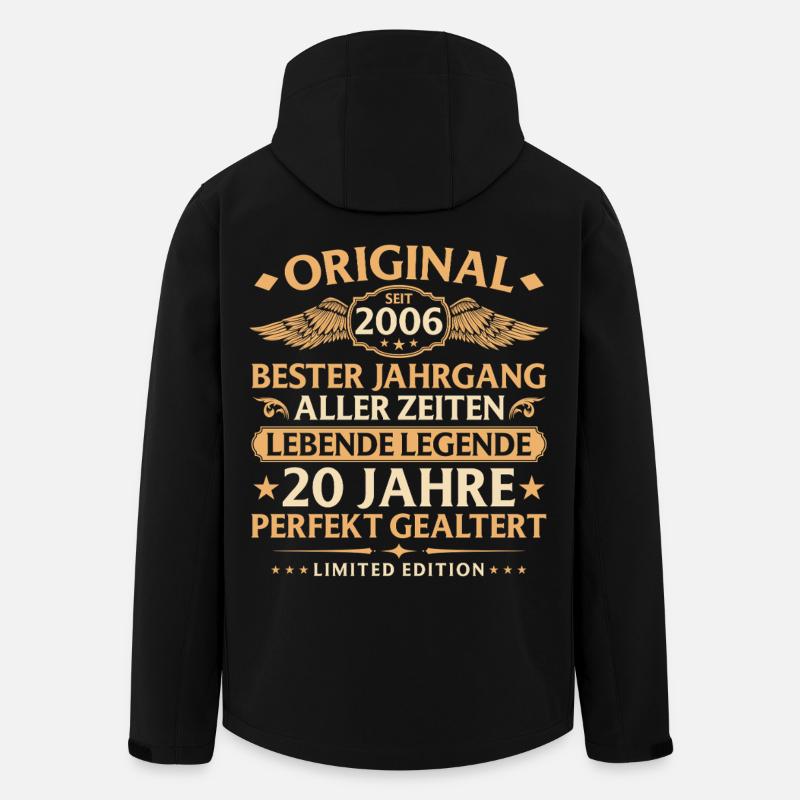 Anniversaire 2006 - 20 ans - Veste softshell homme en polyester recyclé Stanley/Stella - noir