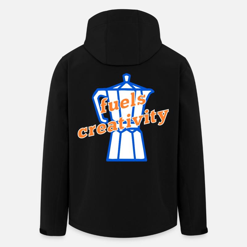 Kaffee-Kreativität - Recycelte Männer Softshell-Jacke von Stanley/Stella - Schwarz