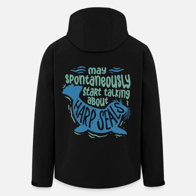 Sattelrobbe Robben - Recycelte Männer Softshell-Jacke von Stanley/Stella - Schwarz