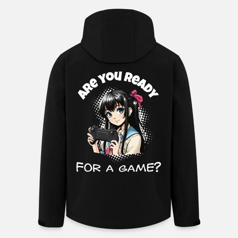 Bist du bereit? Gaming - Recycelte Männer Softshell-Jacke von Stanley/Stella - Schwarz