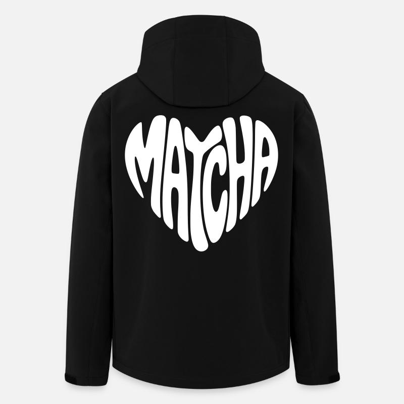 Matcha Herz - Recycelte Männer Softshell-Jacke von Stanley/Stella - Schwarz