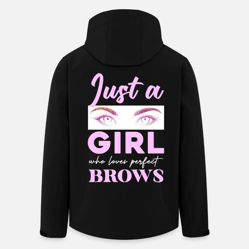 Pink Brow Liebe Design - Recycelte Männer Softshell-Jacke von Stanley/Stella - Schwarz