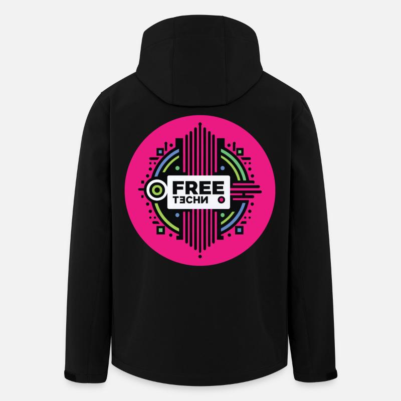 FREE TECHNO #2 - let's talk - Veste softshell homme en polyester recyclé Stanley/Stella - noir