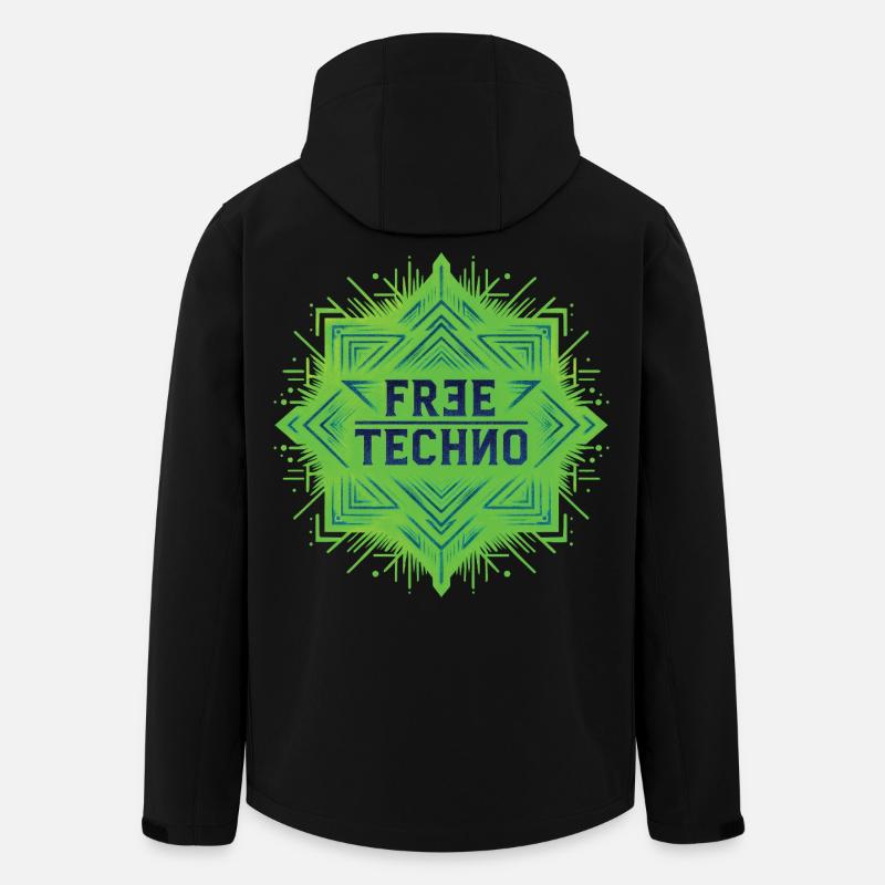 FREE TECHNO #1 – lass uns reden. - Recycelte Männer Softshell-Jacke von Stanley/Stella - Schwarz