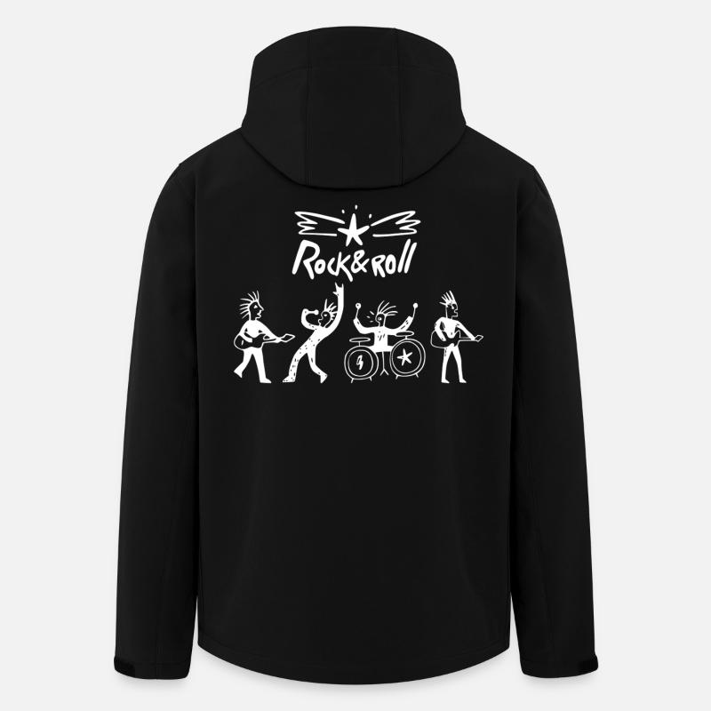Rock-and-Roll-Band-Sketch - Recycelte Männer Softshell-Jacke von Stanley/Stella - Schwarz