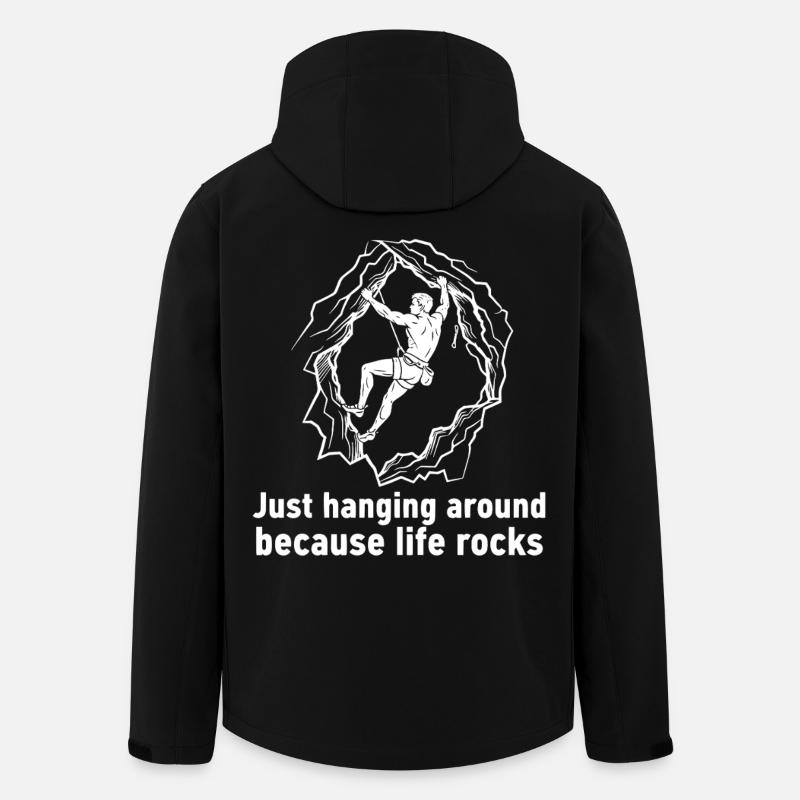 Life Rocks Bouldering Klettern Spaßdesign - Recycelte Männer Softshell-Jacke von Stanley/Stella - Schwarz