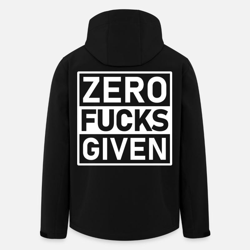 Étiquette d’avertissement de zéro enfoiré - Veste softshell homme en polyester recyclé Stanley/Stella - noir