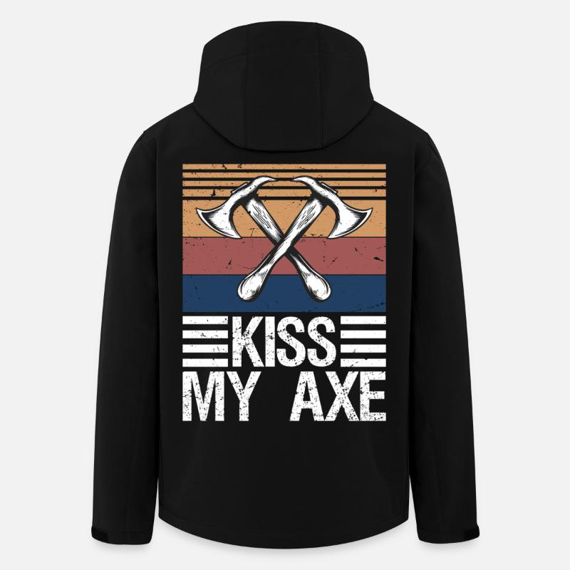 Lumberjack Axe Chop Wood Gift - Men’s Recycled Softshell Jacket by Stanley/Stella - black