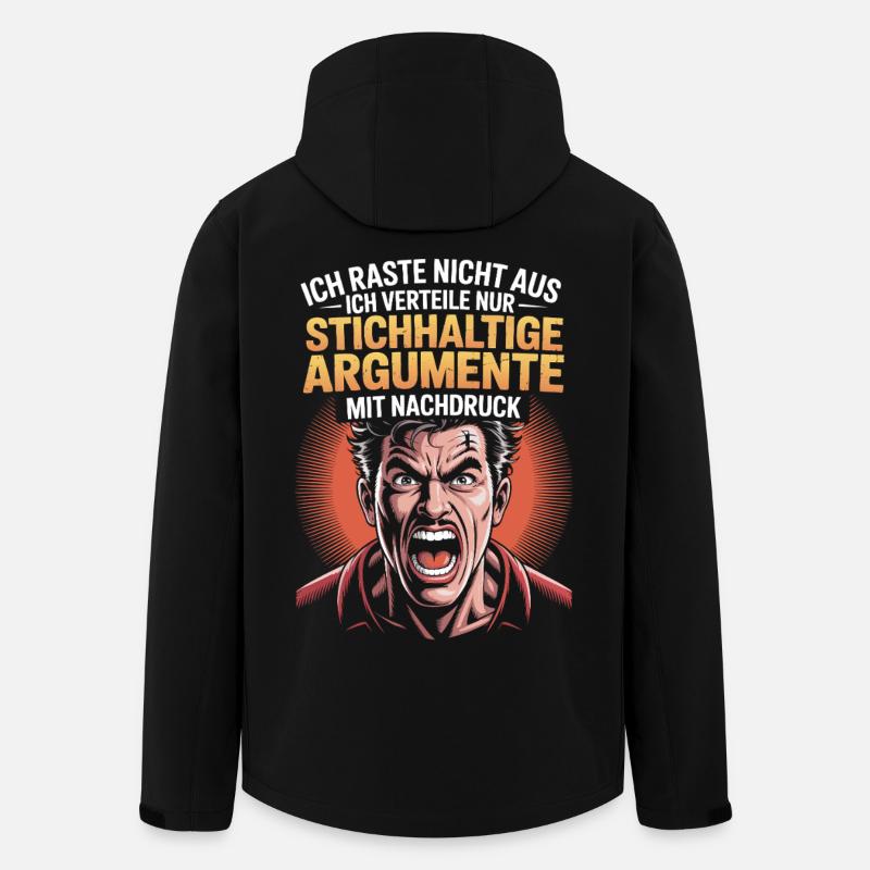 Valid arguments comic man - Men’s Recycled Softshell Jacket by Stanley/Stella - black