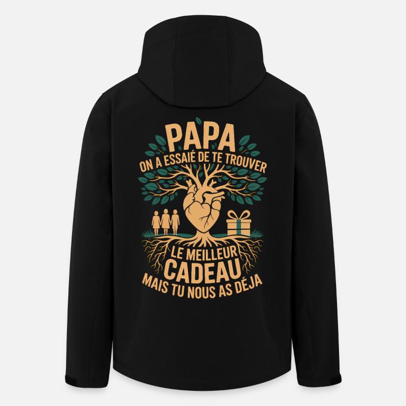 Vatertagsgeburtstagsgeschenk Papa 2026 Geschenk - Recycelte Männer Softshell-Jacke von Stanley/Stella - Schwarz