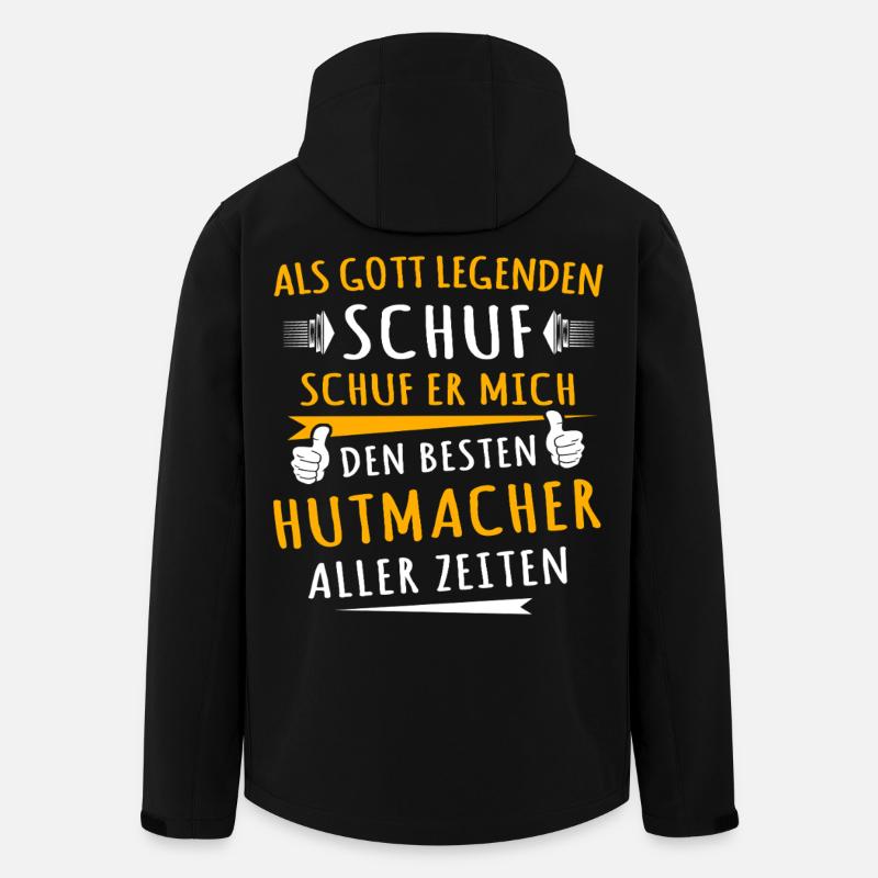 Hutmacher - Recycelte Männer Softshell-Jacke von Stanley/Stella - Schwarz